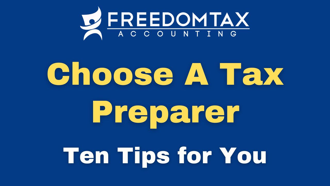 Choose a tax preparer