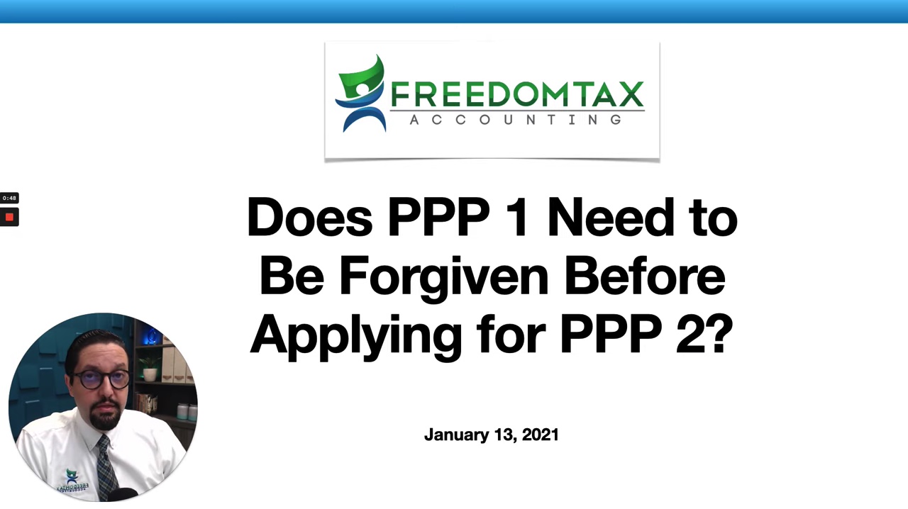 Does PPP 1 Loan Need Forgiveness to Get PPP 2 Second Draw Loan?