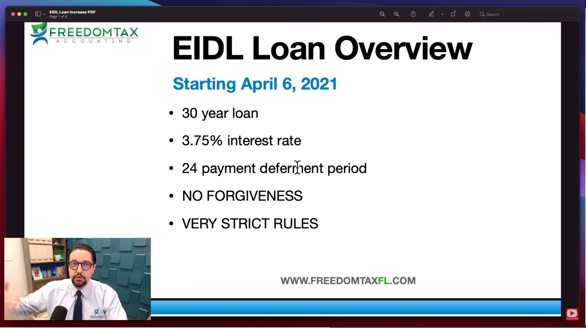 NEW SBA EIDL Loan 2021
