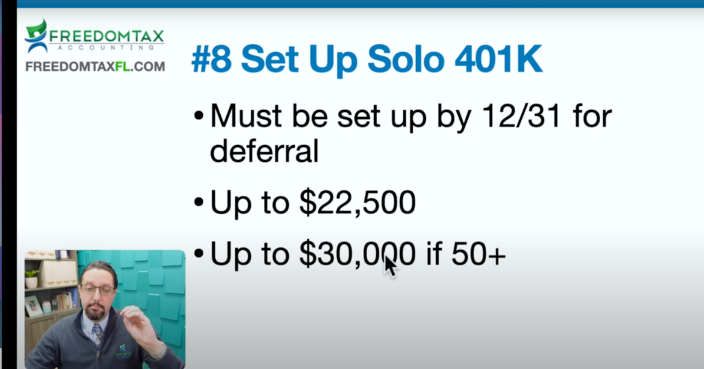 Set up solo 401k